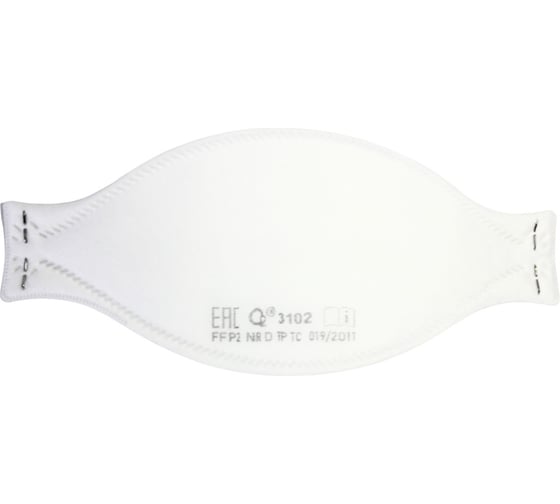 Респиратор трехпанельный О2 3102 FFP2 NRD без клапана выдоха, 10 шт. в упаковке 3102-10