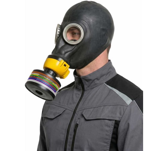 Противогаз фильтрующий ДОТпро Премиум марки А1В2Е2К2HgNOCOSXР3 R D с маской ШМП-1 рост 3 102-132-0061