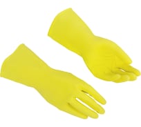 Перчатки многоцелевые латексные VILEDA многоразовые х/б напыл прочные XL (оч.большой) желтый 174377 703599