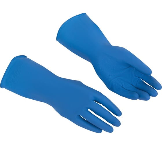 Перчатки многоцелевые латексные VILEDA многоразовые х/б напыление, прочные, S (малый) синий, 174350 703591