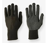 Перчатки нейлоновые РосМарка с ПВХ покрытием точка, черные, 1/600 (12 шт) Р4109