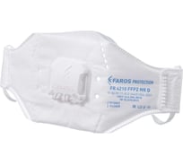 Полумаска фильтрующая для защиты от аэрозолей FAROS PROTECTION FR 4210 FFP2 NR D с клапаном выдоха, PREMIUM (10шт в уп) 00-00002495