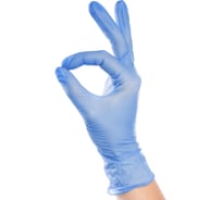 Виниловые неопудренные перчатки AVIORA голубые, размер S, 100 шт. 402-915