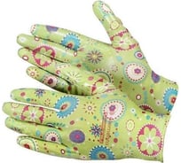 Садовые перчатки РемоКолор из полиэстера, с полимерным покрытием ладони и пальцев, размер M 24-2-026