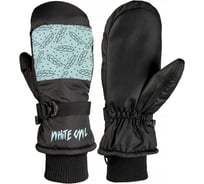 Варежки зимние White Owl Pro mitt WMNS, размер M, черный c голубым W113444