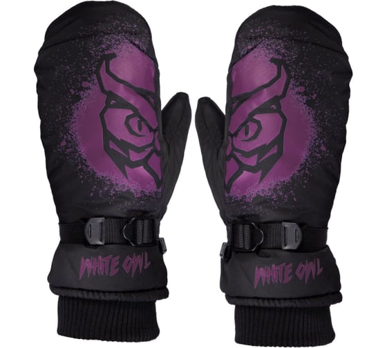 Варежки зимние White Owl Pro mitt WMNS, размер M, черный c пурпурным W113441