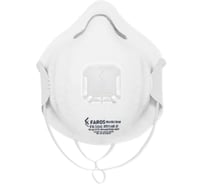 Полумаска фильтрующая для защиты от аэрозолей FAROS PROTECTION FR 3110 FFP1 NR D, с клапаном выдоха, STANDART (10шт в уп) 00-00002630