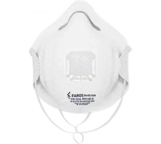 Полумаска фильтрующая для защиты от аэрозолей FAROS PROTECTION FR 3110 FFP1 NR D, с клапаном выдоха, STANDART (10шт в уп) 00-00002630