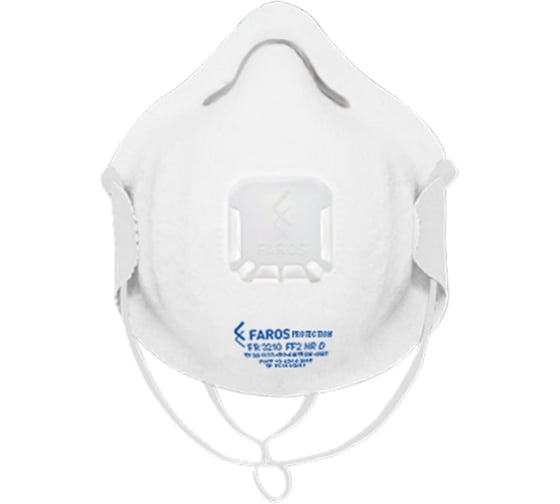 Полумаска фильтрующая для защиты от аэрозолей FAROS PROTECTION FR 3210 FFP2 NR D, с клапаном выдоха, PREMIUM 00-00002633