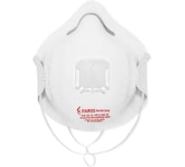 Полумаска фильтрующая для защиты от аэрозолей FAROS PROTECTION FR 3310 FFP3 NR D, с клапаном выдоха, PREMIUM 00-00002636