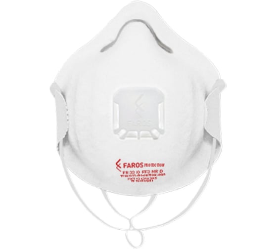 Полумаска фильтрующая для защиты от аэрозолей FAROS PROTECTION FR 3310 FFP3 NR D, с клапаном выдоха, PREMIUM 00-00002636