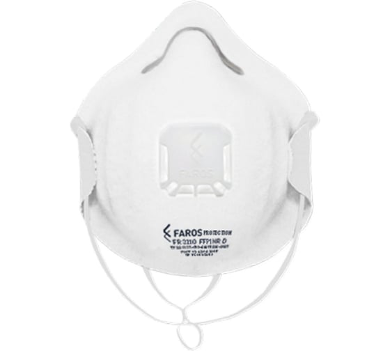 Полумаска фильтрующая для защиты от аэрозолей FAROS PROTECTION FR 3110 FFP1 NR D, с клапаном выдоха, PREMIUM 00-00002629
