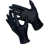 Перчатки нитриловые неопудренные Gward DELTAGRIP SN ТОНКИЕ АБСОЛЮТНО ЧЕРНЫЕ р. L 50 пар. в упаковке UltraSN/black/L