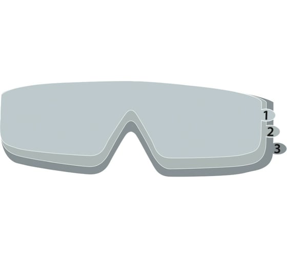 Комплект защитной пленки для закрытых очков Delta Plus 10 комплектов FILMG GOGGLE