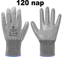 Перчатки сверхпрочные Jeta Safety (120 пар), от порезов, из полиэтилена HPPE (+ стекловолокно), с покрытием ладони из силикона, р.9/L JSIL-CUT-151-box-L