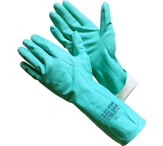 Перчатки из нитрила Gward RNF15 зеленого цвета, р.L, 1 пара в упаковке арт. RNF15/L