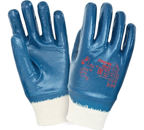 Перчатки 2Hands 0543, р-р 10 джерси/полное покрытие нитрилом, манжет резинка (пакет 12 пар) 0543 - 10 (пакет 12 пар)