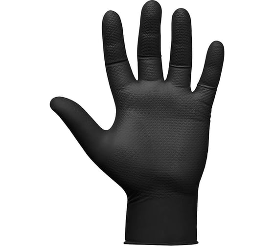 Нескользящие одноразовые нитриловые перчатки Jeta Safety черные JSN 10 NATRIX BL 10/XL 1