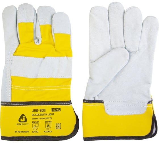 Перчатки комбинированные кожаные (краги) Jeta Safety размер 10/XL JRG-9011