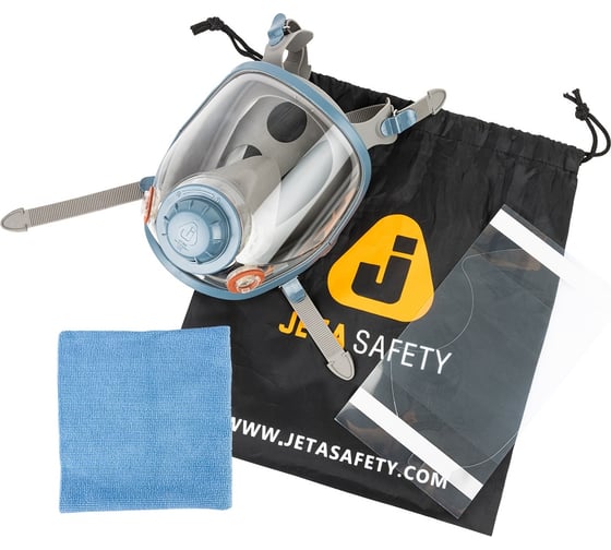 Защитная полнолицевая маска с антивандальным хим.стойким покрытием Jeta Safety размер L 6950-L