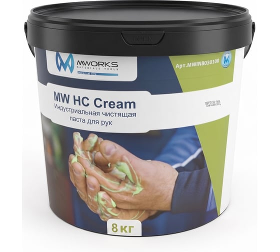 Паста чистящая индустриальная для рук MWORKS 8кг MW HC CREAM MWIN8030100
