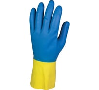 Неопреновые перчатки Kimberly-Clark KleenGuard G80 12 пар, желтый и голубой, р. 10 38744