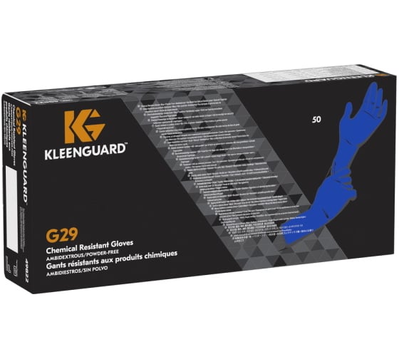 Перчатки Kimberly-Clark KleenGuard G29 29.5 см, 50 шт., синий, р. XXL 49827