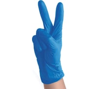 Нитриловые перчатки РУСОКО САПФИР голубые, р. L, 50 пар 230310Г-03