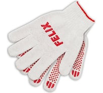 Перчатки FELIX ПВХ покрытием, белые 411040150