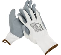 Нейлоновые перчатки с нитриловым покрытием Armprotect, белый/серый, р.10 3500/NN100 4631161387752