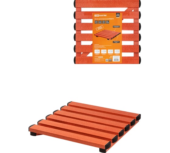 Диэлектрический настил TDM ELECTRIC НСД-70, 500x500 мм, h=70 мм, стеклопласт., до 50 кВ ЭкспертЭлектрик SQ1028-0691