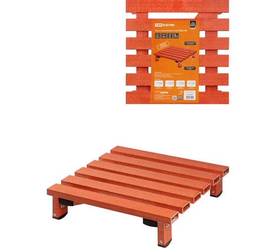 Диэлектрический настил TDM ELECTRIC НСД-120, 500x500 мм, h=120 мм, стеклопласт., до 50 кВ ЭкспертЭлектрик SQ1028-0693