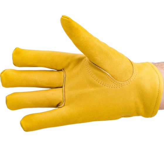 Утепленные кожаные перчатки из лицевой кожи S. GLOVES SOBAT размер 09 31999-09