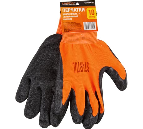 Нейлоновые перчатки с латексным покрытием STARTUL размер 9 ST7124-9