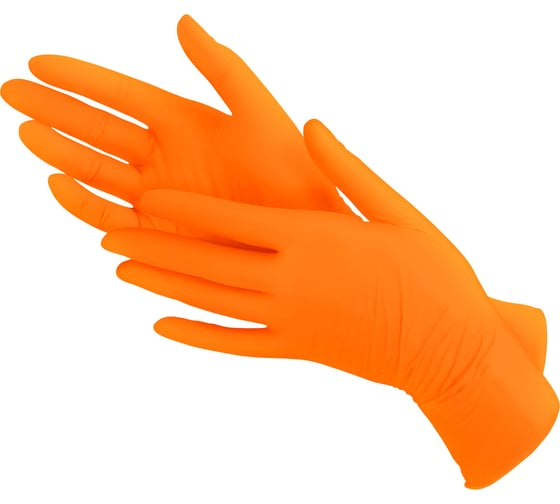 Нитриловые перчатки EcoLat Orange, 100 шт, 3650/M 1
