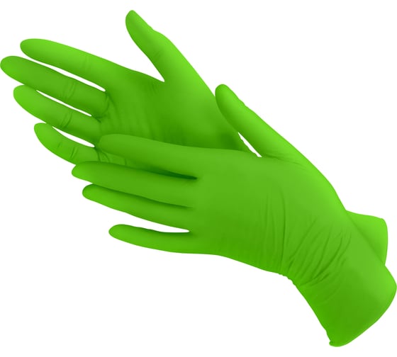 Нитриловые перчатки EcoLat Green, 100 шт, 3338/M 1