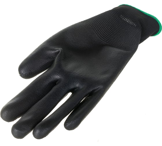 Нейлоновые перчатки с полиуретановым покрытием S. GLOVES TAXO черные, размер 08 31614-08