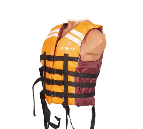 Спасательный жилет КОВЧЕГ Сплав, р. 2XL-3XL/54-56, до 115 кг, оранжевый/бордовый 725300876