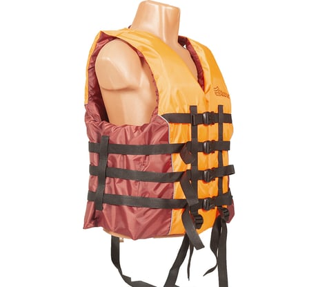 Спасательный жилет КОВЧЕГ Сплав, р. S-M/44-48, до 60 кг, оранжевый/бордовый 725300814