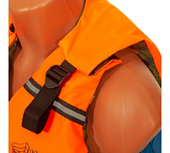 Спасательный жилет КОВЧЕГ Тритон, р. XL-2XL/52-54, до 100 кг, оранжево-бордовый/камуфляж 725300999