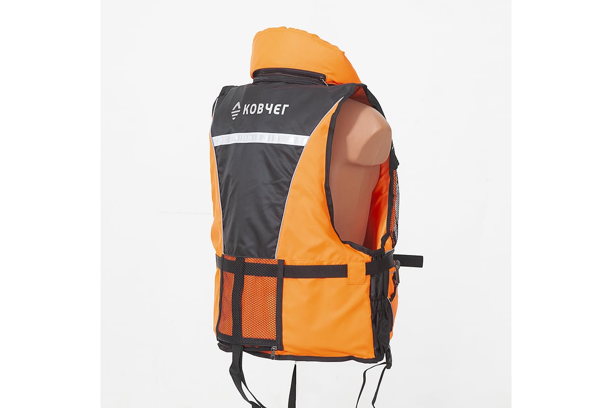 Спасательный жилет КОВЧЕГ Премиум, р. L-XL/50-52, до 85 кг, оранжевый ...