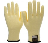 Трикотажные порезостойкие перчатки Nitras TAEKI, желтые, класс 10G, р.10, 5 пар 6750-105