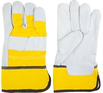Комбинированные кожаные перчатки Jeta Safety качество АВ Sigmar Light, серый/желтый JSL-101-10/XL(set)