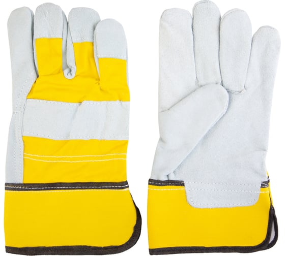 Комбинированные кожаные перчатки Jeta Safety качество АВ Sigmar Light, серый/желтый JSL-101-10/XL(set) 1