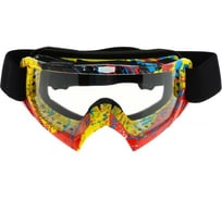 Очки-маска для езды на мототехнике СИМАЛЕНД ОМ-27 стекло прозрачное, желтые/красные 5865038