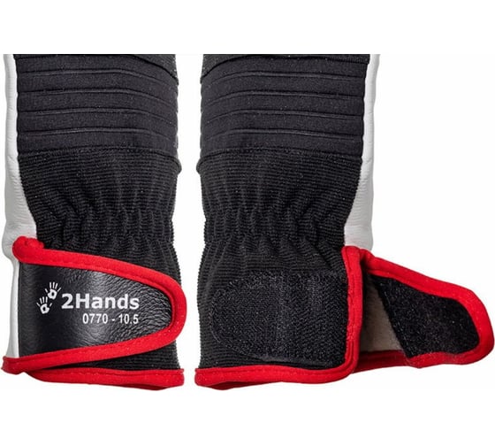 Перчатки 2Hands 3D-спандекс с мягкой овечьей кожей, трикотаж, манжет на велкро 0770 - 9,5