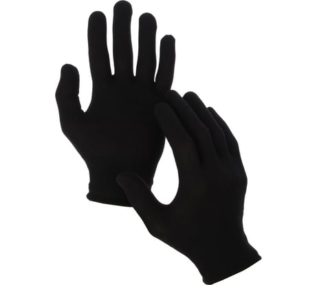 Перчатки нейлоновые, без покрытия, размер 8, чёрные Greengo 1761685
