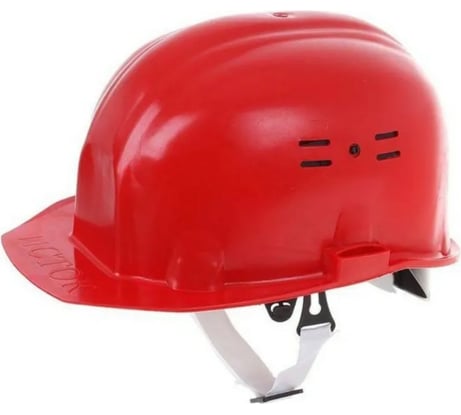 Защитная каска с храповым механизмом ИСТОК красная 20009