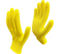 Рабочие нейлоновые перчатки Master-Pro® МИКРОТАЧ желтые, 10 пар 2513-NPVC-YEL-S-10