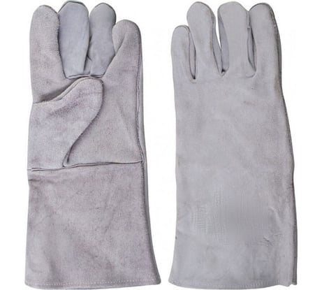 Спилковые пятипалые краги DINFIX высший сорт, серые 00-00002564